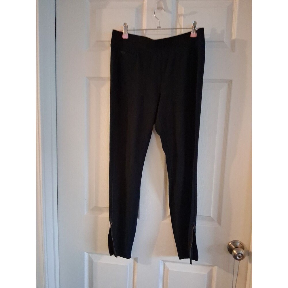 J. Jill Womens Black Stretch Ankle Zip Leggings Pants Size SMALL